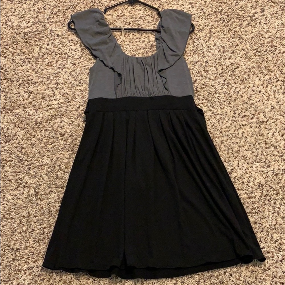 Grey and black dress